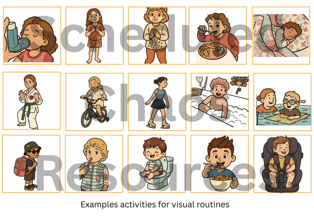 Custom Visual Routine Chart for Kids