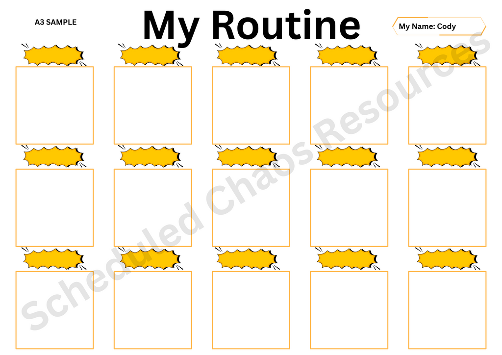 Custom Visual Routine Chart for Kids