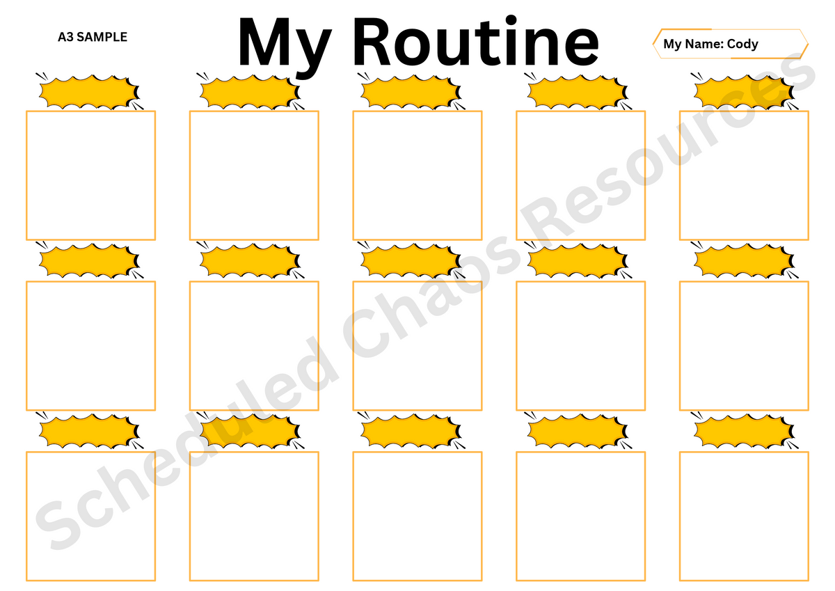 Custom Visual Routine Chart for Kids