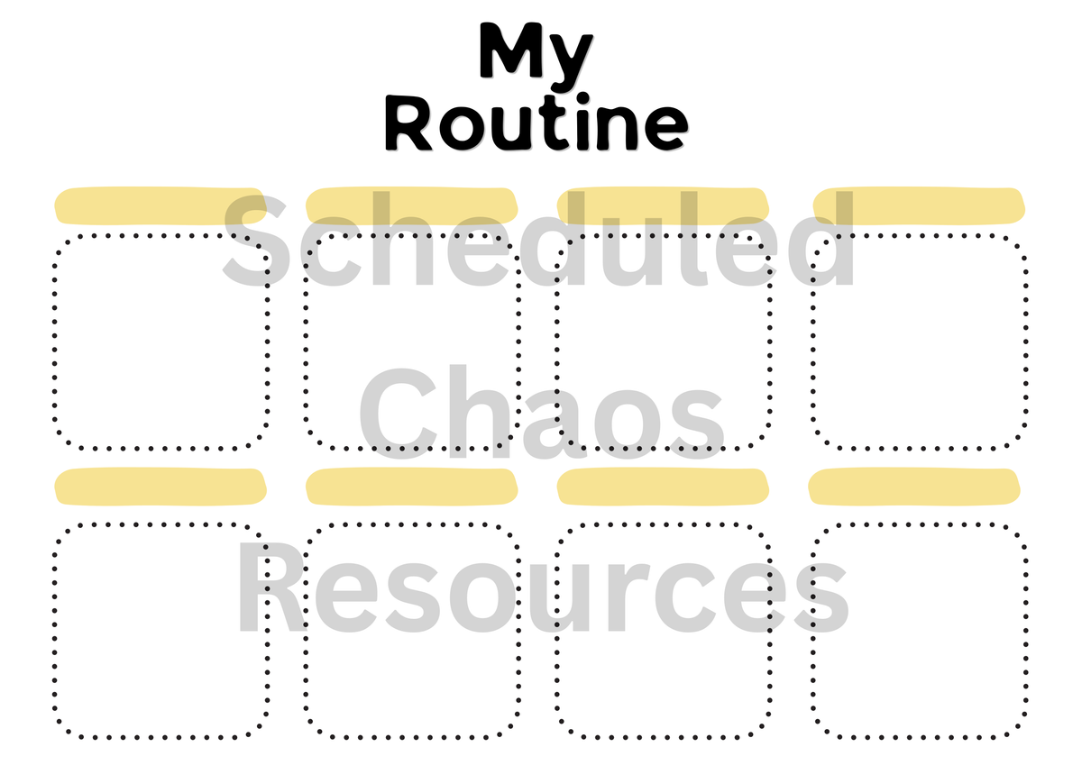 Custom Visual Routine Chart for Kids