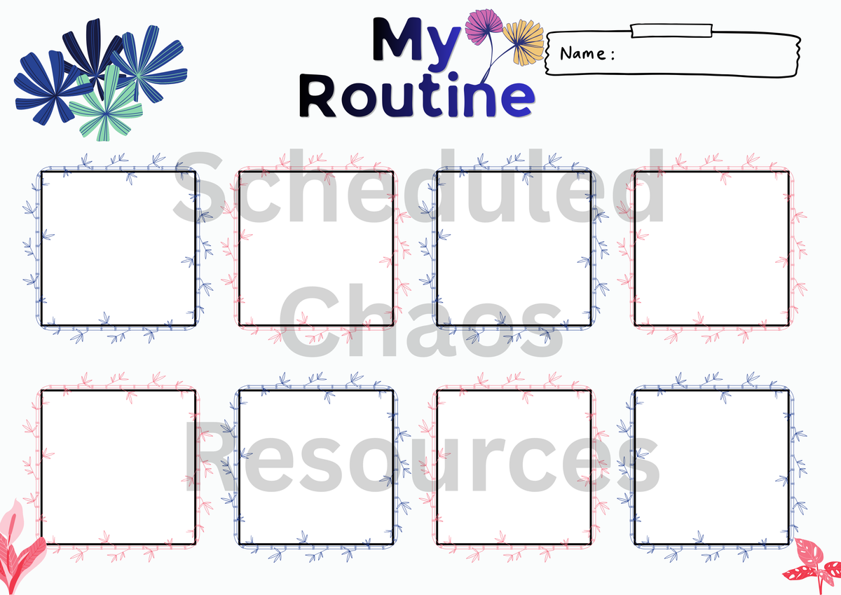 Custom Visual Routine Chart for Kids