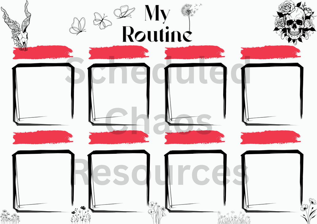 Custom Visual Routine Chart for Kids