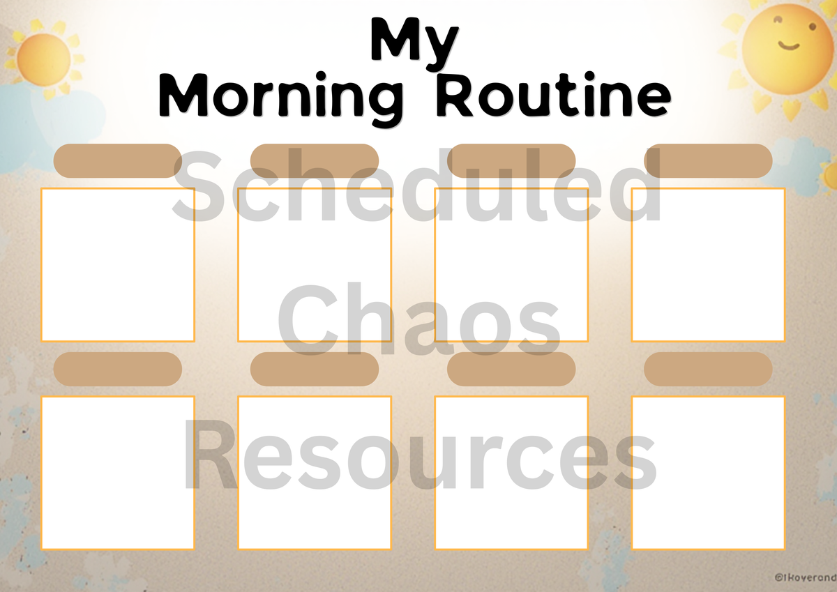 Custom Visual Routine Chart for Kids